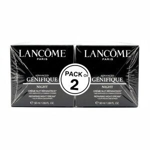 Lancôme Advanced Génifique Night Repairing Cream 1.69 oz / 50 ml – Pack of 2 – N